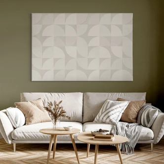Halvcirkelformet Canvasbillede i retrostil - Bloomery Decor 