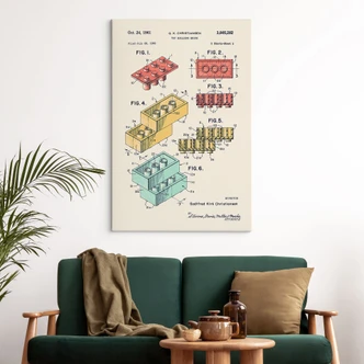 Canvastavla konstruktion av spelpjäser - Bodart 