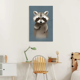Leinwandbild Waschbär - Braun 
