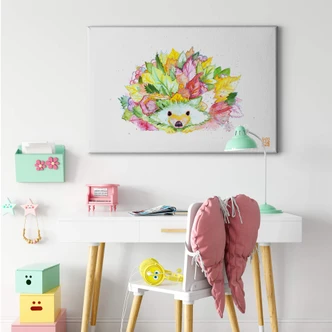 Lienzo Buttafly - Erizo de colores 