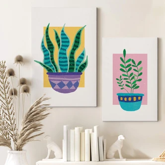 Leinwandbild Demir - Boho-Botanik 