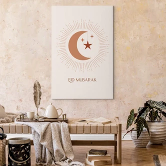 Leinwandbild Eid Mubarak Mondsichel 