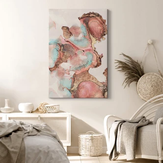 Leinwandbild Fredriksson - Goldene Tinte mit Nuancen in Rosé 