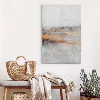 Leinwandbild Fredriksson - Goldige Spur im Nebel 