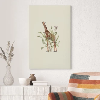 Leinwandbild Florale Giraffe - Frida Floral Studio 