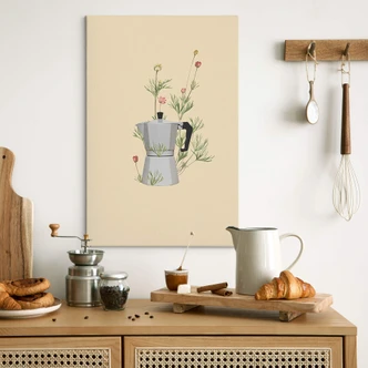 Leinwandbild Frida Floral Studio - Mokka Floral 