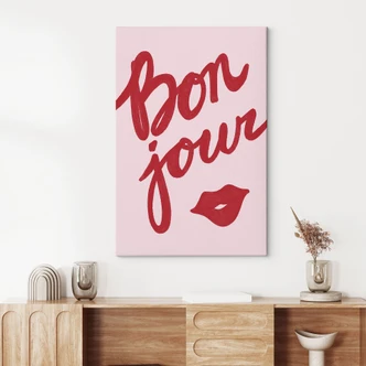 Lienzo Bonjour con boca que besa - Fritsch 