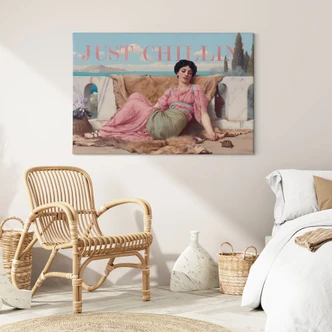Leinwandbild Just Chillin - Inspiriert von John William Godward 