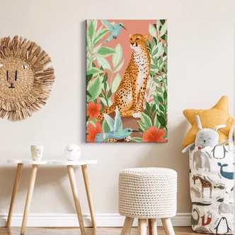 Leinwandbild Goed Blauw - Tropisch Pink 