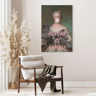 Leinwandbild Die Zukunft ist weiblich - Grace Digital Art 