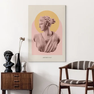 Leinwandbild Statue der Göttin Artemis - Grace Digital Art 
