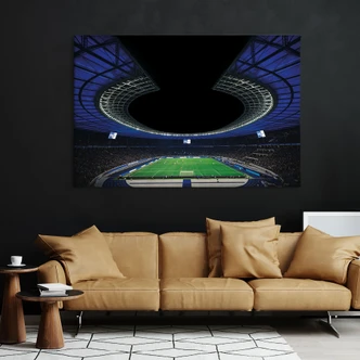 Leinwandbild Hertha BSC - Volles Olympiastadion bei Nacht 