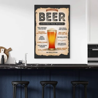 Leinwandbild How to order a beer around the world 