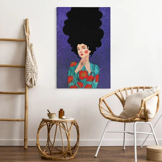 Lienzo Mujer vestida de amapola - Hülya 