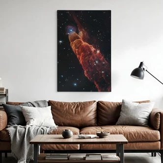 Obraz na płótnie James Webb Telescope - Cosmic Hurricane Herbig Haro 49/50 