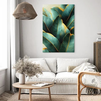 Canvastavla Exotiska bananblad - Jaszke 