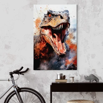 Canvasbillede T-Rex: Det vilde ansigt fra forhistorisk tid - Jaszke 