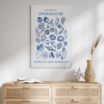 Canvas-Leinwandbild Grafische Muschel-Collage - Jolly and Dash 