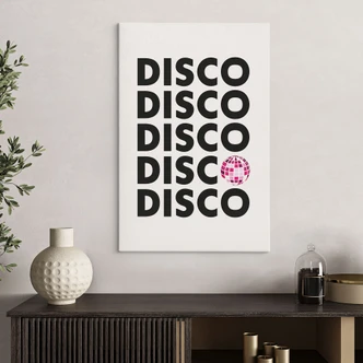 Leinwandbild Retro Disco Vibes Typografie - Kerr-Dineen 