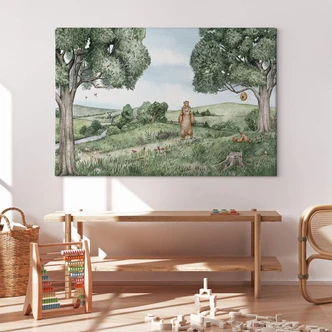 Leinwandbild Kikki Belle - Bären und Bienen 