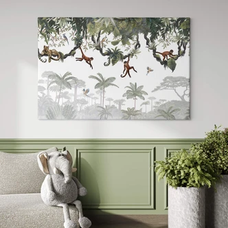 Kinderzimmer Leinwandbild Kikki Belle - Freche Äffchen 
