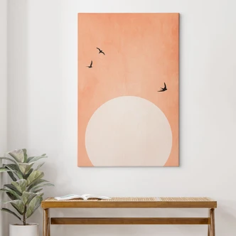 Canvas  Abrikos solnedgang - Kubistika 