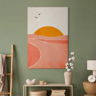 Canvas Print Sunrise in the countryside - Kubistika Canvas Print Sunrise in the countryside - Kubistika