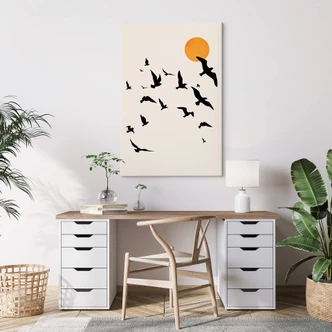 Canvas Kubistika - Traveling Birds 