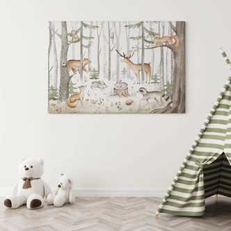 Obraz na płótnie przygoda z leśnymi zwierzętami - Kvilis 