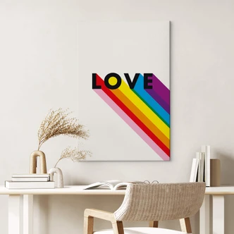 Leinwandbild LGBTQIA+ Love Regenbogen 