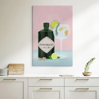 Leinwandbild, Canvas - Gin Tonic Cocktail - Lizde 