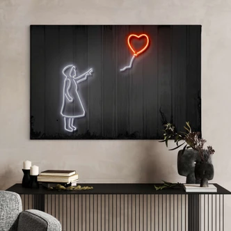 Canvas Mielu - Girl with a Balloon Canvas Mielu - Girl with a Balloon