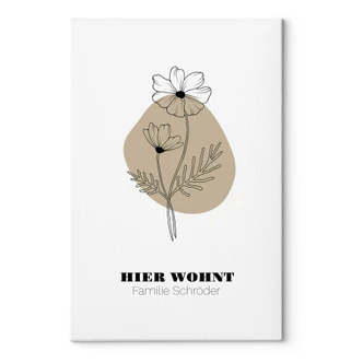 Personalisierbares Leinwandbild Monatsblume Oktober 