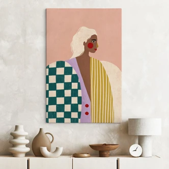 Leinwandbild Frau in Mustern: Eine moderne Ikone - Müller 