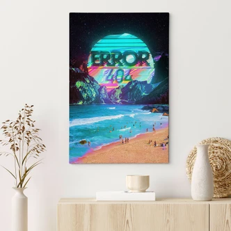 Canvas Error 404 op het strand - Nicebleed 