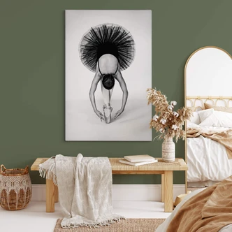 Leinwandbild Pentony MA - Ballerina Schwarz-Weiß 