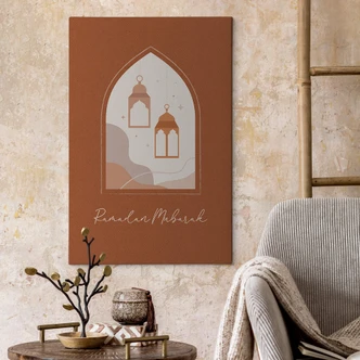Leinwandbild Ramadan Mubarak Laternen 