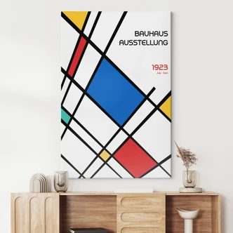 Canvas schilderij Retro Bauhaus tentoonstelling 1923 - Retrodrome 