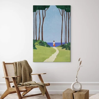 Leinwandbild Spaziergang mit Meerblick - Rivers 