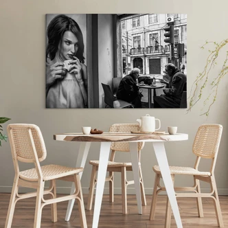 Leinwandbild Sarmento - Zweisamkeit im Café 