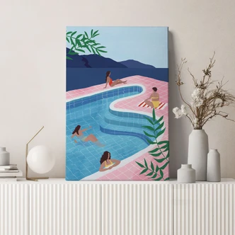 Leinwandbild Entspannen am Pool - Tomljanovic 