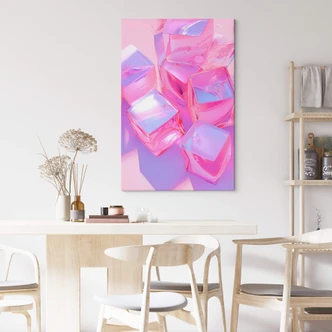 Leinwandbild Treechild - Pinke Eiswürfel 
