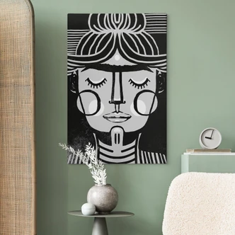 Leinwandbild Träumende Frida Illustration - Treechild 