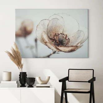 Canvastavla torkad blomma beige natur poesi - Treechild 