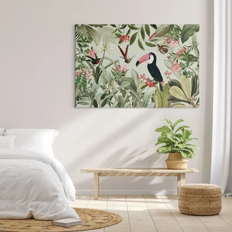 Lienzo Tucán en la selva paradisíaca - UN Designs 
