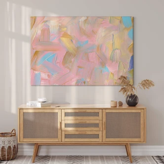 Lienzo uplusmestudio - Abstracto en rosa 