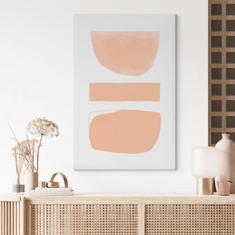 Lienzo Formas abstractas en color melocotón - uplusmestudio 