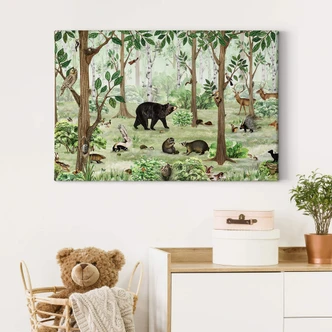 Leinwandbild Kikki Belle - Wald Suchbild 
