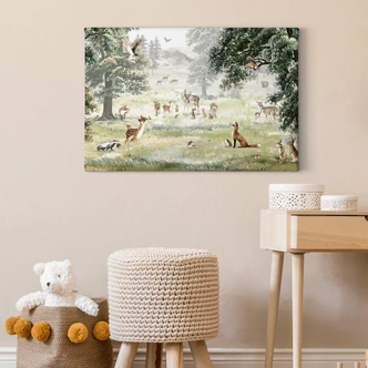 Lienzo Kikki Belle - Diversión en el bosque 