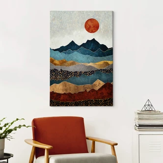 Leinwandbild SpaceFrog Designs - Bernsteinfarbene Sonne Leinwandbild SpaceFrog Designs - Bernsteinfarbene Sonne